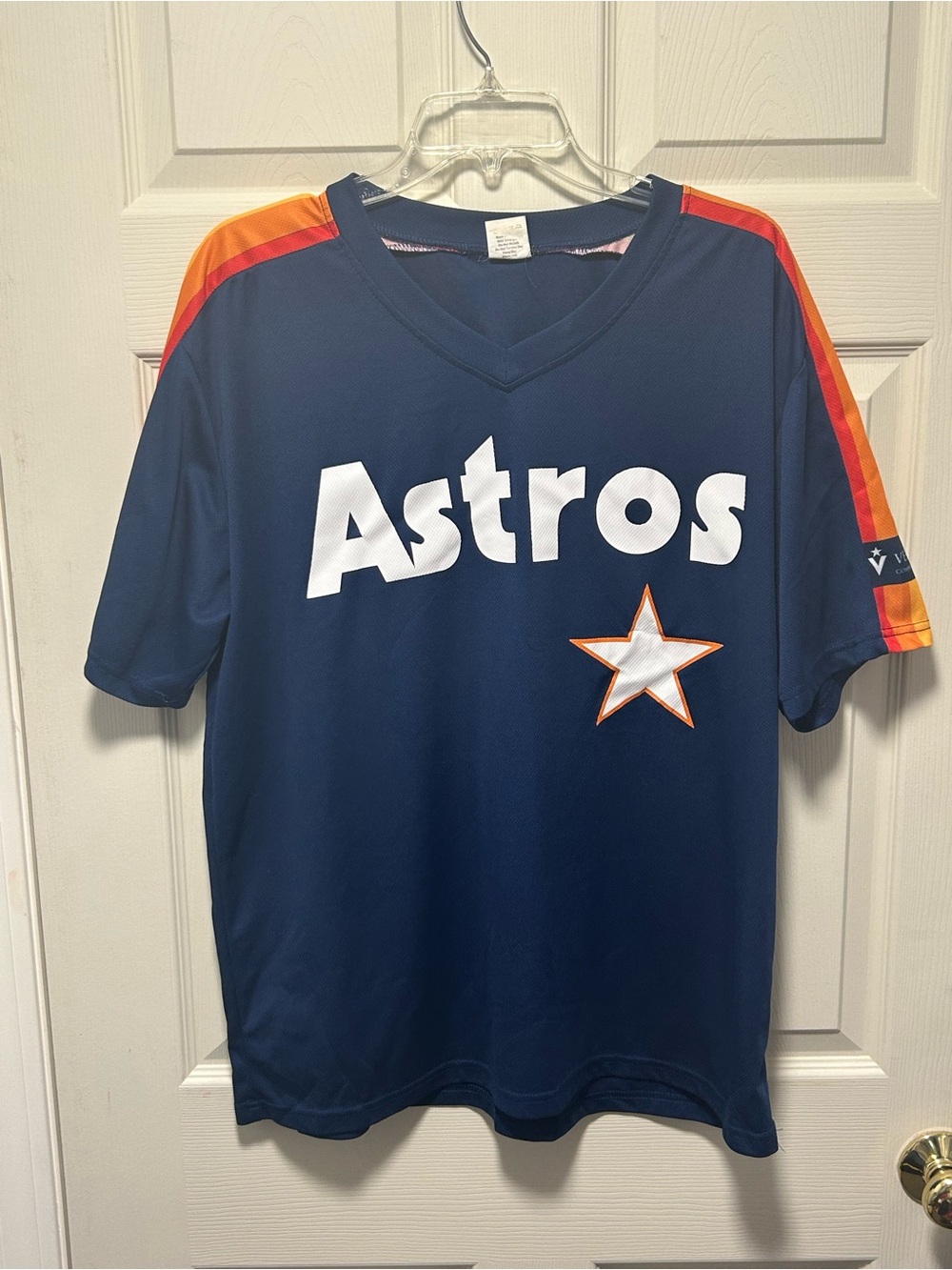 Alex Bregman Houston Astros Jersey XL Veritex Bank Patch Navy Rainbow Retro Mesh